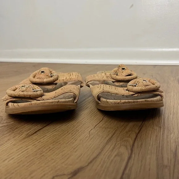 Kate Spade New York Rhodes Cork Double Buckle Slide Sandals Women's Size‎ 8 - Picture 5 of 10